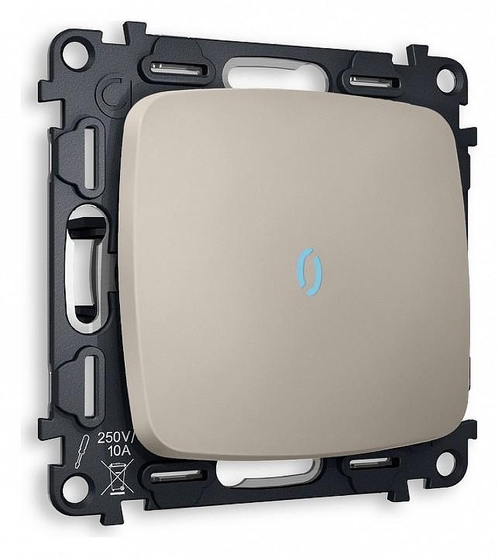 Выключатель одноклавишный с подсветкой без рамки Ambrella Volt Quant MO362020 