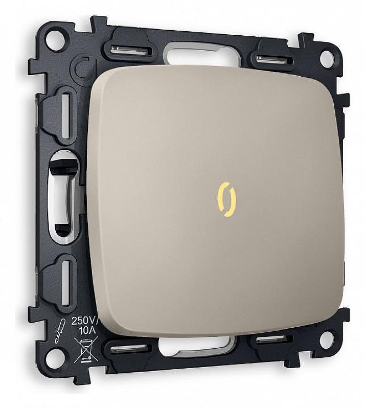 Выключатель проходной одноклавишный с подсветкой без рамки Ambrella Volt Quant MO362030 