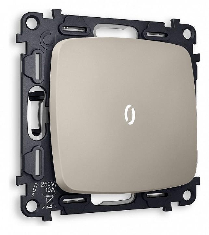 Выключатель проходной одноклавишный с подсветкой без рамки Ambrella Volt Quant MO362035 