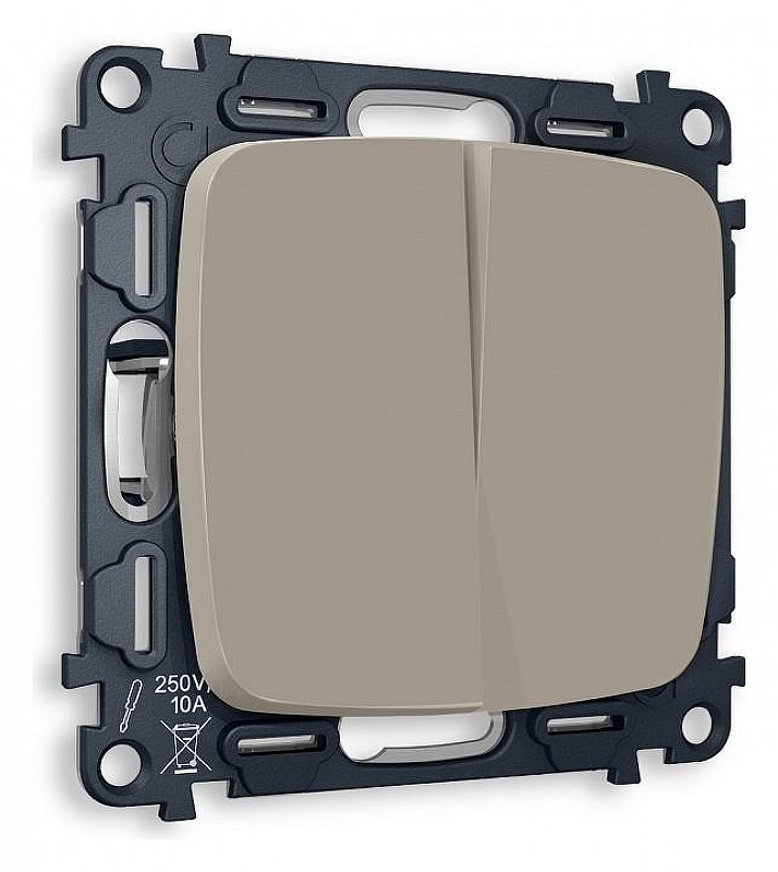 Выключатель двухклавишный без рамки Ambrella Volt Quant MO363010 