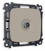 ТВ-розетка проходная без рамки Ambrella Volt Quant MO373030 цвет серо-бежевый