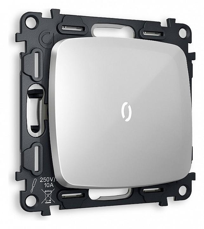 Выключатель одноклавишный с подсветкой без рамки Ambrella Volt Quant MO402015 