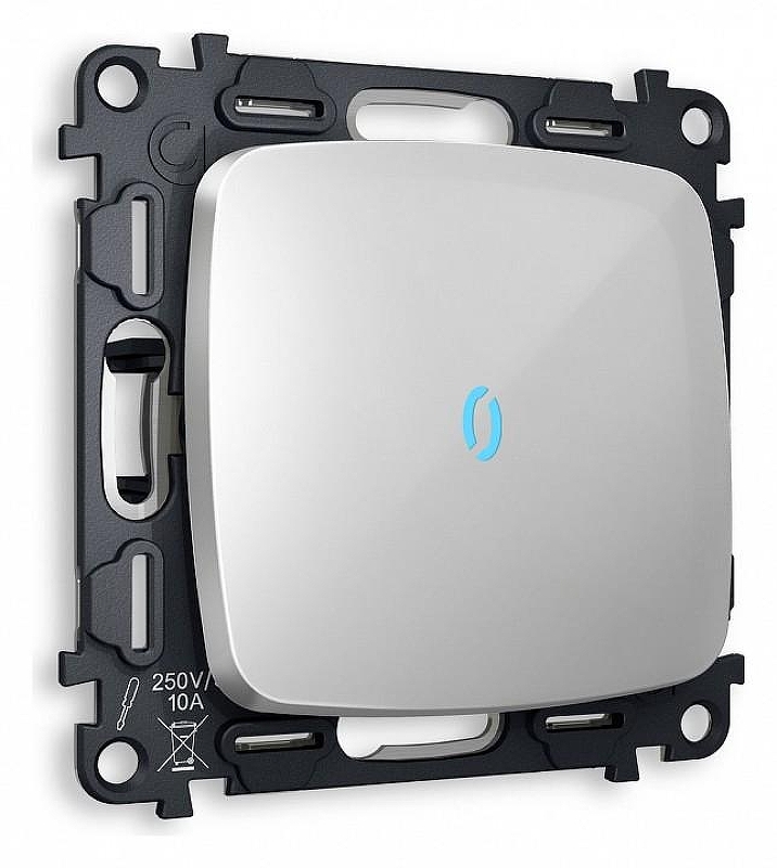 Выключатель одноклавишный с подсветкой без рамки Ambrella Volt Quant MO402020 