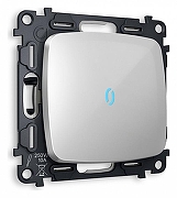 Выключатель проходной одноклавишный с подсветкой без рамки Ambrella Volt Quant MO402040 цвет Серебро