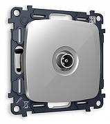 ТВ-розетка оконечная без рамки Ambrella Volt Quant MO413010 цвет Серебро