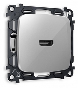 Розетка HDMI без рамки Ambrella Volt Quant MO414010 цвет Серебро