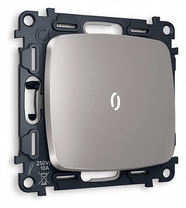 Выключатель одноклавишный с подсветкой без рамки Ambrella Volt Quant MO502015 