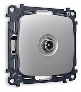 ТВ-розетка проходная без рамки Ambrella Volt Quant MO513030 цвет Сталь