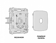 ТВ-розетка проходная без рамки Ambrella Volt Quant MO513030 цвет Сталь-2