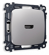 Розетка HDMI без рамки Ambrella Volt Quant MO514010 цвет Сталь