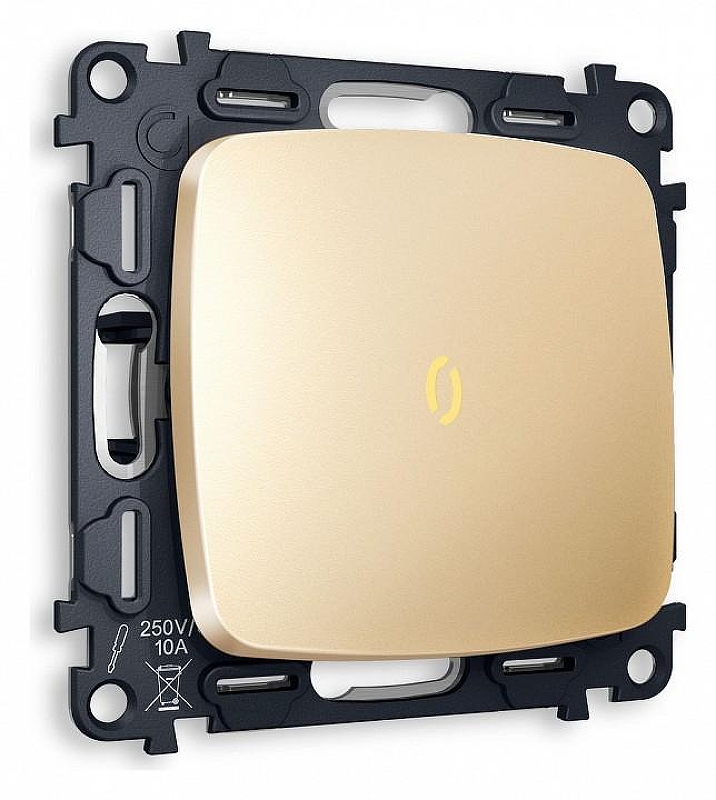 Выключатель одноклавишный с подсветкой без рамки Ambrella Volt Quant MO602010 