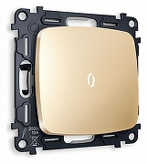 Выключатель одноклавишный с подсветкой без рамки Ambrella Volt Quant MO602015 цвет Бежевый