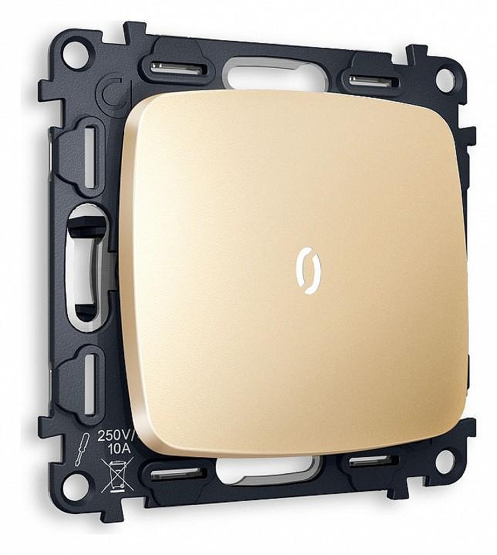 Выключатель проходной одноклавишный с подсветкой без рамки Ambrella Volt Quant MO602035 