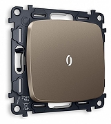 Выключатель проходной одноклавишный с подсветкой без рамки Ambrella Volt Quant MO632035 цвет Бронза