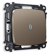 Выключатель проходной одноклавишный с подсветкой без рамки Ambrella Volt Quant MO632040 цвет Бронза