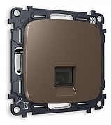 Розетка Ethernet RJ-45 и со шторками, без рамки Ambrella Volt Quant MO642010 цвет Бронза