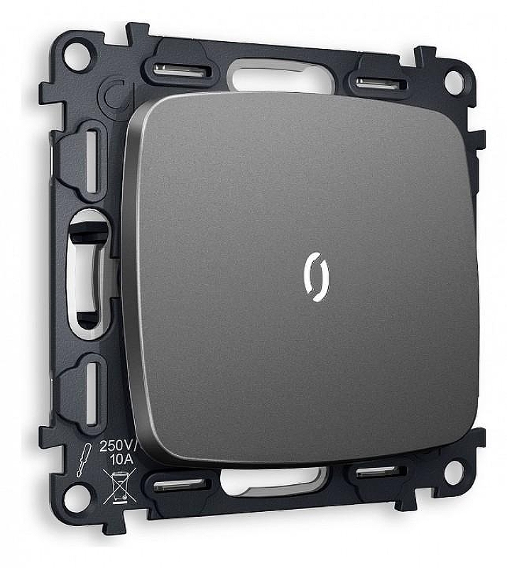 Выключатель проходной одноклавишный с подсветкой без рамки Ambrella Volt Quant MO652035 