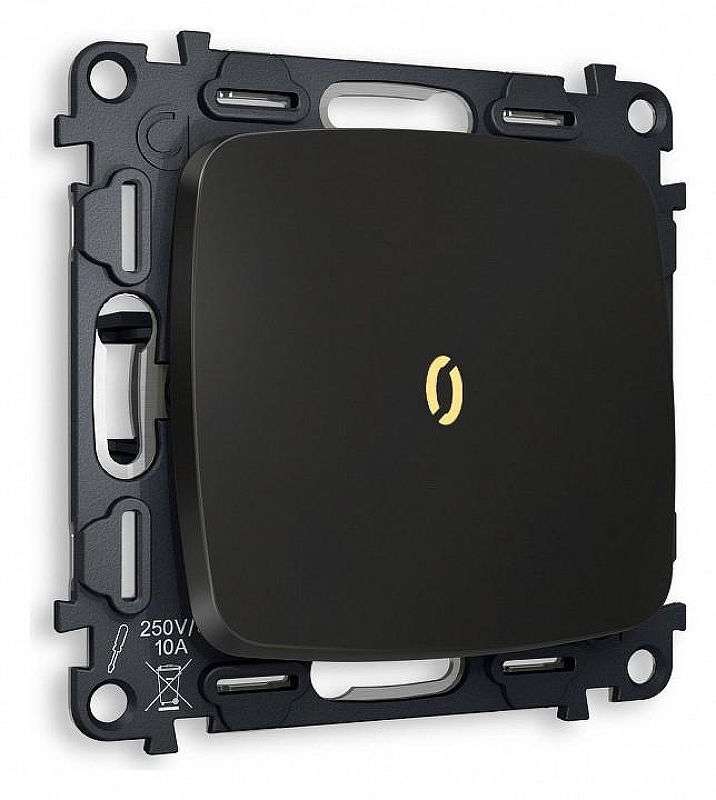 Выключатель одноклавишный с подсветкой без рамки Ambrella Volt Quant MO802010 