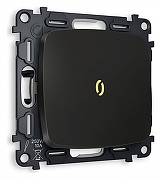 Выключатель одноклавишный с подсветкой без рамки Ambrella Volt Quant MO802010 цвет Черный