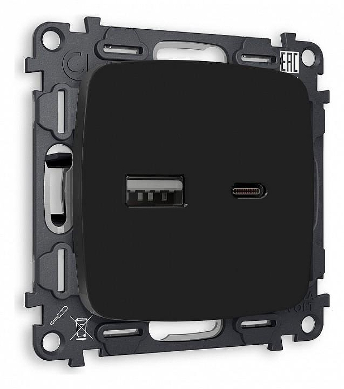 Розетка 2хUSB type A и C без рамки Ambrella Volt Quant MO811010 