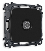 ТВ-розетка проходная без рамки Ambrella Volt Quant MO813030 цвет Черный