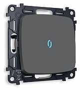 Выключатель одноклавишный с подсветкой без рамки Ambrella Volt Quant MO902020 цвет Графит