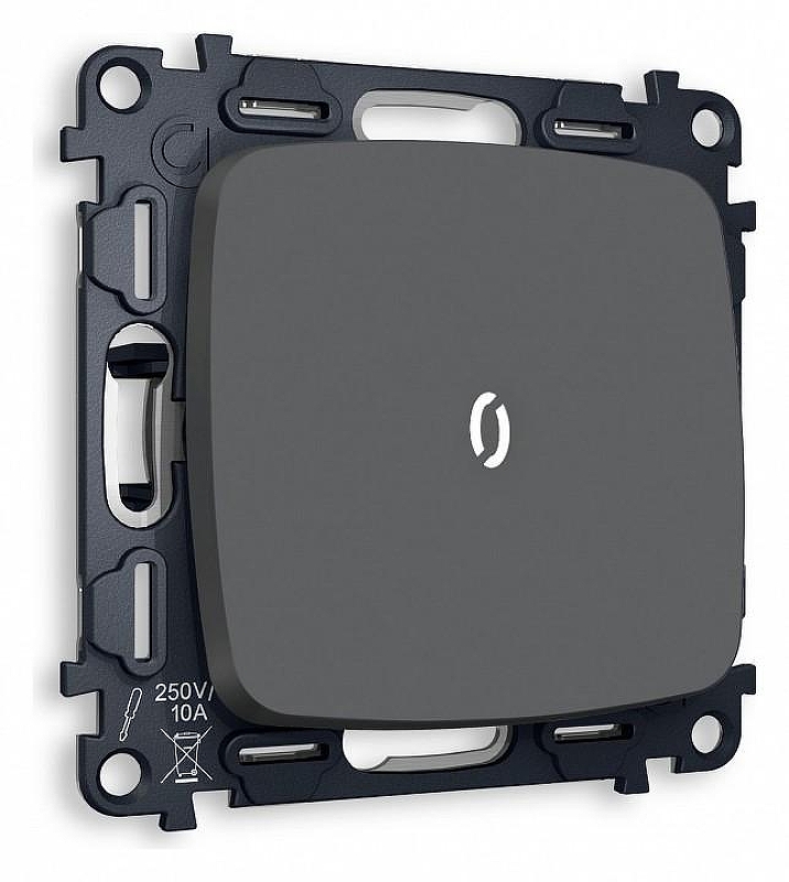 Выключатель проходной одноклавишный с подсветкой без рамки Ambrella Volt Quant MO902035 