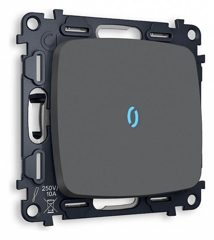 Выключатель проходной одноклавишный с подсветкой без рамки Ambrella Volt Quant MO902040 