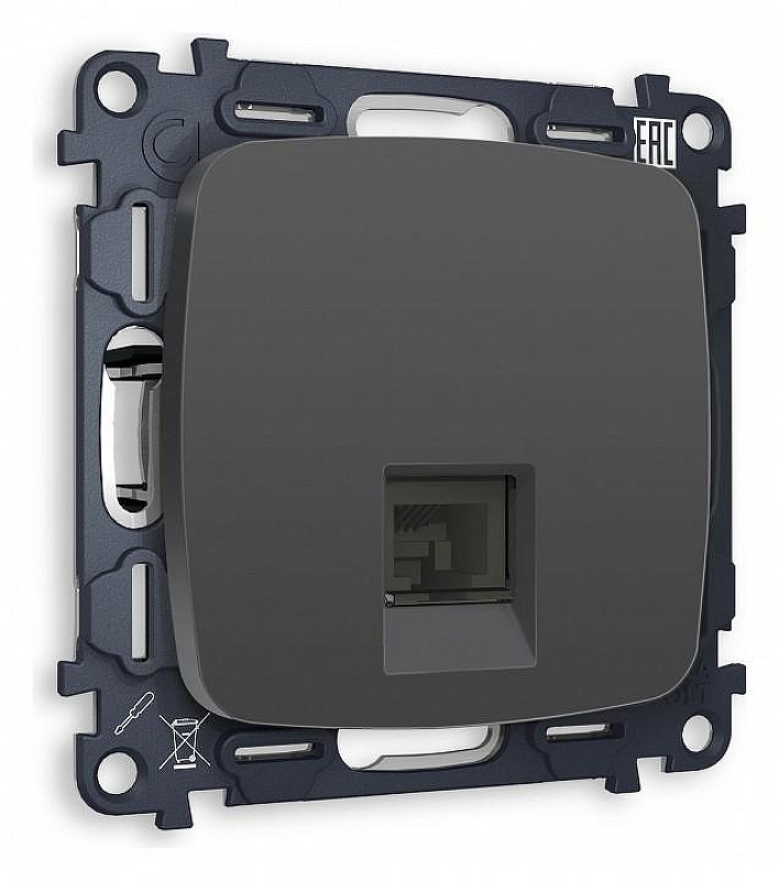 Розетка Ethernet RJ-45 и со шторками, без рамки Ambrella Volt Quant MO912010 