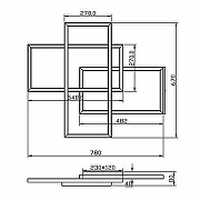 Люстра Maytoni L1ne MOD016CL-L80BK цвет плафона/подвески Белый, цвет арматуры Черный-1