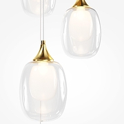 Подвесной светильник Maytoni Aura MOD016PL-05BS цвет плафона/подвески Белый, Прозрачный, цвет арматуры Латунь-3