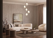 Подвесной светильник Maytoni Aura MOD016PL-05BS цвет плафона/подвески Белый, Прозрачный, цвет арматуры Латунь-5