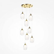 Подвесной светильник Maytoni Aura MOD016PL-08BS1 цвет плафона/подвески Белый, Прозрачный, цвет арматуры Латунь-1