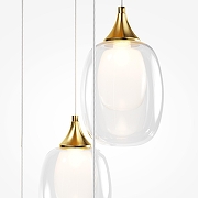 Подвесной светильник Maytoni Aura MOD016PL-08BS1 цвет плафона/подвески Белый, Прозрачный, цвет арматуры Латунь-3