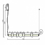 Подвесной светильник Maytoni Cosmo MOD210PL-L39BS3K цвет плафона/подвески Прозрачный, цвет арматуры Латунь-8