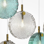 Люстра Maytoni Frozen MOD254PL-07BS цвет плафона/подвески Белый, Зеленый, цвет арматуры Латунь-1