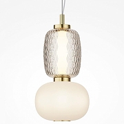 Подвесной светильник Maytoni Pattern MOD267PL-L18G3K цвет плафона/подвески Белый, Прозрачный, цвет арматуры Золото