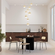 Подвесной светильник Maytoni Area MOD295PL-L120BBS3K цвет плафона/подвески Белый, Коричневый, Латунь, цвет арматуры Черный-5