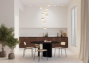 Подвесной светильник Maytoni Area MOD295PL-L120BBS3K цвет плафона/подвески Белый, Коричневый, Латунь, цвет арматуры Черный-6