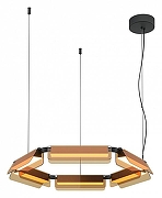 Люстра Maytoni Flat MOD296PL-L40BC3K цвет плафона/подвески Оранжевый, цвет арматуры Черный-1