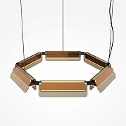 Люстра Maytoni Flat MOD296PL-L40BC3K цвет плафона/подвески Оранжевый, цвет арматуры Черный-2