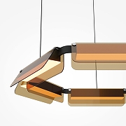 Люстра Maytoni Flat MOD296PL-L40BC3K цвет плафона/подвески Оранжевый, цвет арматуры Черный-3