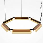 Подвесной светильник Maytoni Flat MOD296PL-L60BC3K цвет плафона/подвески Оранжевый, цвет арматуры Черный