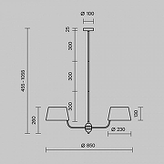 Люстра на штанге Maytoni Modesto MOD360PL-06B цвет плафона/подвески Бежевый, цвет арматуры Черный-6