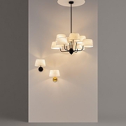 Люстра на штанге Maytoni Modesto MOD360PL-08B цвет плафона/подвески Бежевый, цвет арматуры Черный-6