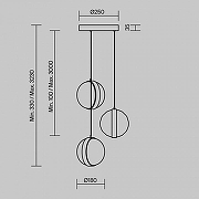 Подвесной светильник Maytoni Misterio MOD379PL-L17B3K цвет плафона/подвески Разноцветный, цвет арматуры Черный-8
