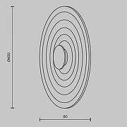 Накладной светильник Maytoni Nami MOD400WL-L5GR3K цвет плафона/подвески Серый, цвет арматуры Черный-6