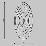 Накладной светильник Maytoni Nami MOD400WL-L5KH3K цвет плафона/подвески Серый, цвет арматуры Черный-6