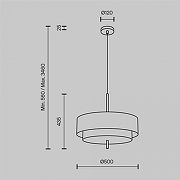 Подвесной светильник Maytoni Bergamo MOD613PL-05W цвет черный-5