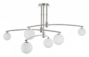 Люстра на штанге MyFar Stacy MR1015-6P цвет плафона/подвески Белый, цвет арматуры Никель
